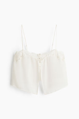 Top de tirantes espagueti con ribete de encaje - H&m фото 2