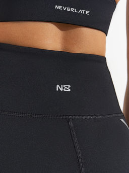 Леггинсы с высокой посадкой и вставками из сетки - NEVERLATE фото 3