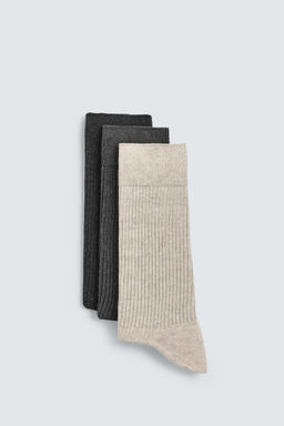 3-PACK OF BASIC RIBBED SOCKS - Zara фото 2