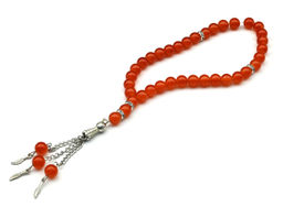 Четки шарик 8мм цв.рыжий, 24см