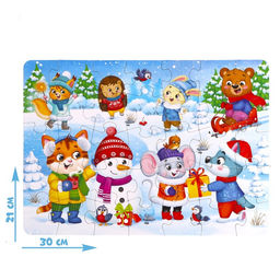 Пазл Новогодние развлечения, 35 деталей - Puzzle time фото 2