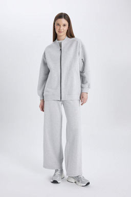 Бомбер-бомбер с воротником-стойкой Мягкий пушистый кардиган - Defacto фото 5