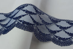 Кружево Gamma сетка 155 мм GKM-15504 в пакете 10 м 0.2 Турция TL010DB т.синий