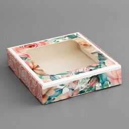 Цена за 5 шт. Коробка подарочная сборная с окном, упаковка, «С любовью», 13×13×3 см