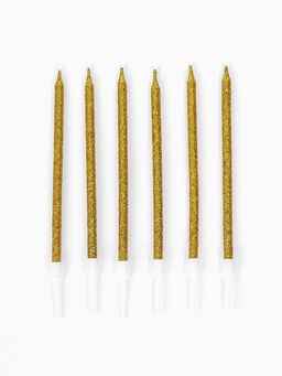 Цена за 2 шт. Свечи для торта «Твой день», 6 шт, золото