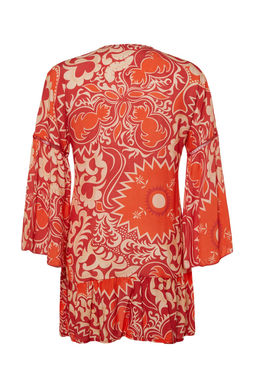 Trendyolmilla Etnik Desenli Mini Dokuma Plaj Kimono&Kaftan TBESS23KM00032