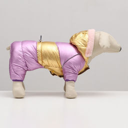 Комбинезон Блик с утяжкой, размер 10 (ДС 25 см, ОГ 34 см, ОШ 24 см), золото-лавандовый - Simaland фото 3