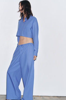 POPLIN PYJAMA TROUSERS - Zara фото 4