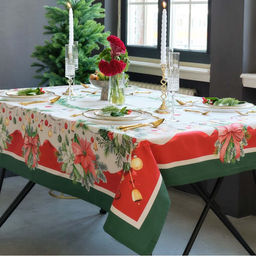 Набор новогодний «Этель. Рождественский венок»: скатерть 110×150 см, с ВГМО, салфетки 40×40 см, 4 шт.