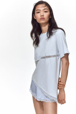 Camiseta con ribete de encaje - H&m фото 5