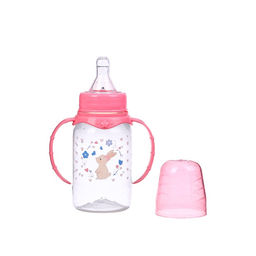 Бутылочка для кормления малыша M&B «Доченька», классическое горло, с ручками, от 0 мес., 150 мл., розовый