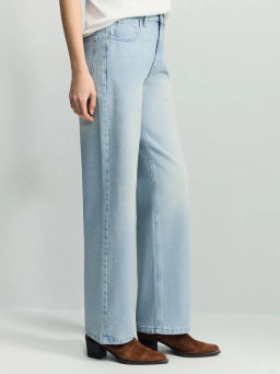 Джинсы straight с высокой посадкой регулярной длины / Zarina  фото 4