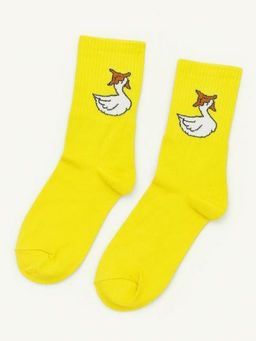 Носки Goose in hat, жёлтый, мужские/женские р. 35-40