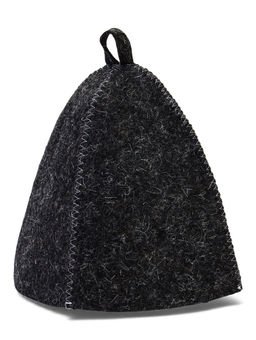 Шапка для бани с принтом "Цветочный триколор", серая