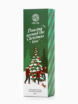 Новогодний подарочный набор косметики Bright Christmas night: гель для душа 300 мл и соль для ванны 200 мл, URAL LAB