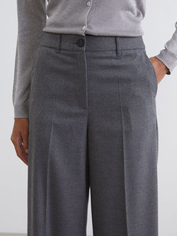 Y?ksek Bel Geni? Pa?a Kad?n Pantolon