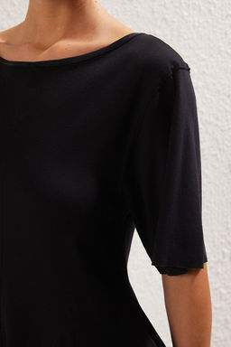 Plaj Giyim Siyah Orme Mini Tulum TBESS25TU00001