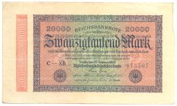 20000 марок 1923 года Германия