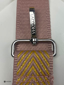 LACCOMA ремень 1000-елка-3,8-розов/золот полиэстр