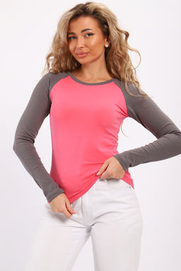 Лонгслив женский с длинным рукавом реглан