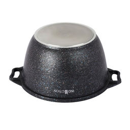 Кастрюля алюмин. 3л (стекл.крышка) (АП) "Granit ultra Induction" blue (кгги32а) (Кукмара)
