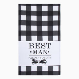 Кух. набор 3 пр. Best man black фартук 70х60 см, прих. 20х20 см, полот.35х60см - Доляна фото 4