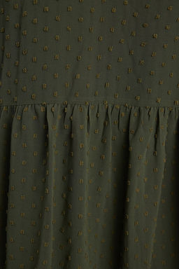 Trendyolmilla Siyah Duz Genis Kesim Puantiye Sifon Kumasl? Dokuma K?sl?k Elbise TWOAW25EL00276  фото 4