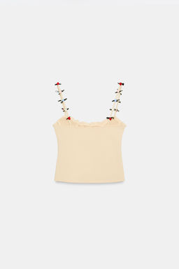 TOP CORSETERO STRETCH FLORES / Amarillo pastel - Zara фото 6