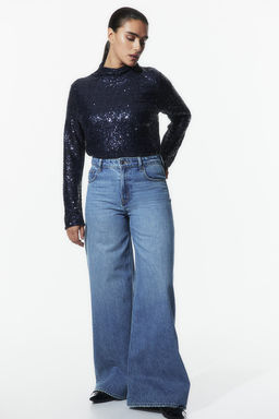 Sequined turtleneck top - H&m фото 3