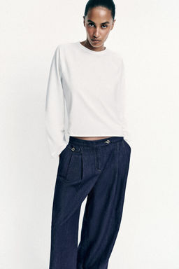 PANTAL?N Z1975 ANCHO PINZAS / Azul - Zara фото 3