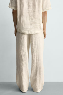 PANTAL?N RELAXED FIT 100% LINO / Crudo