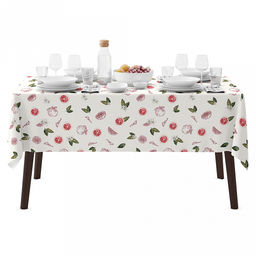 "Грейпфрут К" Скатерть 240х145см, длина стола до 200см, на 10-12 персон, хлопок "Премиум" 186г/м2, "Домашняя мода" (Россия)