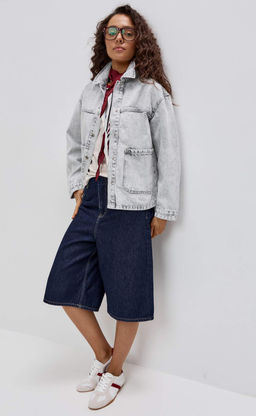 Куртка джинсовая Fine Joyce F612-1259 серый хлопок фото 10