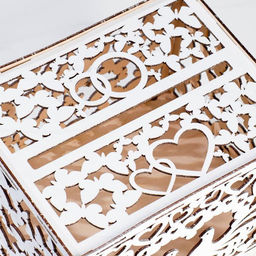 Шкатулка подарочная «Свадебный банк для сбора денег. Голуби», белый, сборный, 24×19.5×16 см