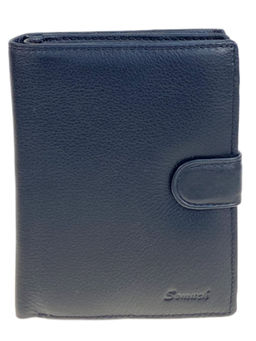 Кошелек-органайзер мужской из натуральной кожи, цвет черный