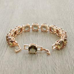 Султанит, браслет Католина, покрытие под золото, длина 16,5см - Agat77 фото 3