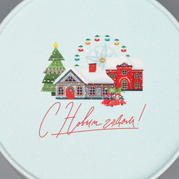 Коробка подарочная круглая С Новым годом!, 12 16 см - Дарите счастье фото 2