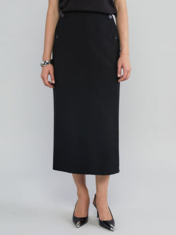 Beli Fermuarl? Y?rtma?l? Etek