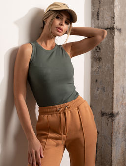 VILATTE / Топ из трикотажа в широкий рубчик