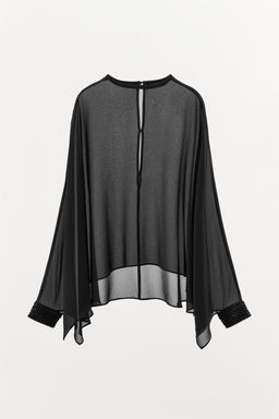 BEADED GEORGETTE TOP - Zara фото 3