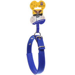 Цена за 6 шт. Ошейник для собак однотонный "ЗООЛЕНД БРО", цвет синий, 2*48см (бирка)