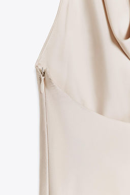 FRINGED SATIN HALTER TOP - Zara фото 7