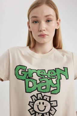 Крутая футболка стандартного кроя с круглым вырезом и короткими рукавами с принтом - Defacto фото 4