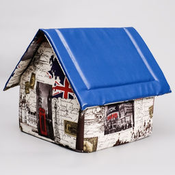 Дом с крышей из искусственной кожи, 37 х35 х 42 см, мебельная ткань, микс - Пижон фото 3