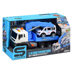 Машина "Полицейский эвакуатор" 1:16 (свет, звук) в коробке