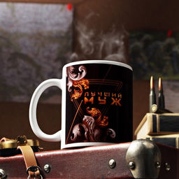 Кружка сублимация Лучший муж 320 мл, с нанесением