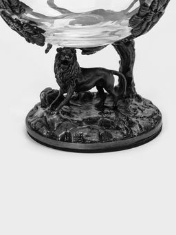 Бокал для коньяка «Лев», 310 мл, 8.3×2.3, стекло, прозрачный, серебряный