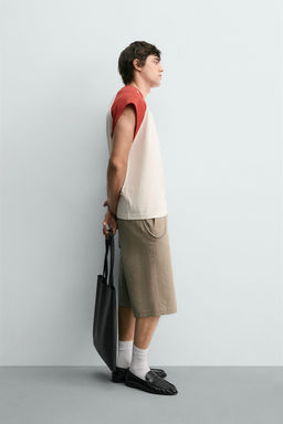 CAMISETA TANK COLOR BLOCK / Crudo