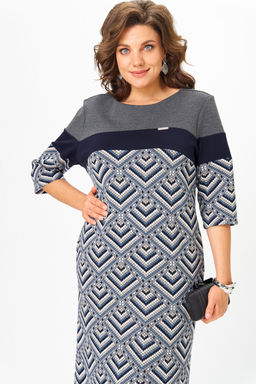 Платье Michel Chic 2188 серый, голубой фото 4