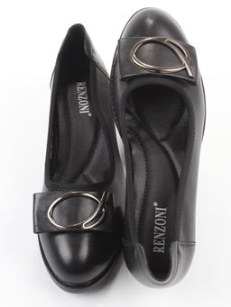 06-DYL74-1 BLACK Туфли женские (натуральная кожа)